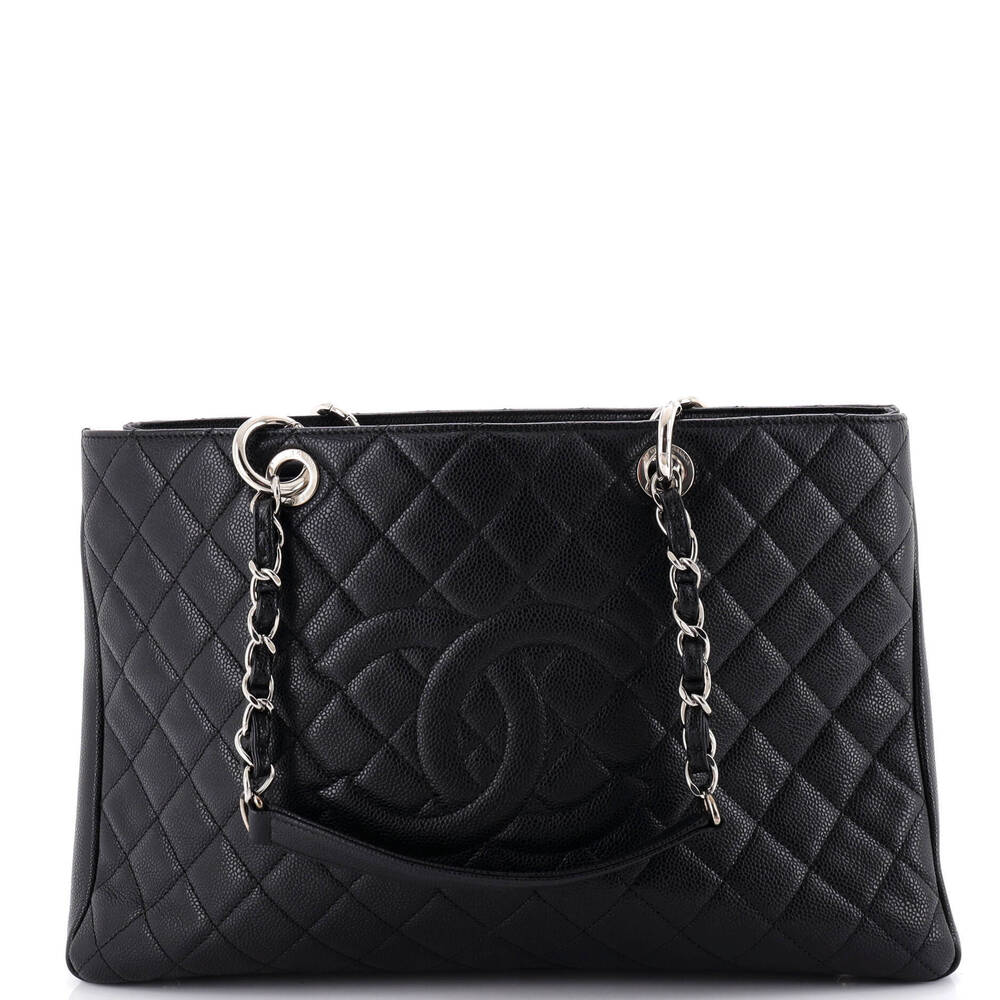 Chanel XL Grand Shopping Tote Quilted Caviar
